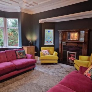 Lounge Painted in Dulux Green Mallard