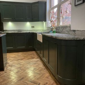 Kitchen United Painted in Farrow and Ball Studio Green