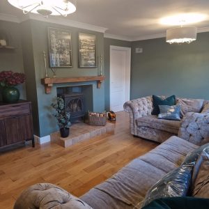 Lounge Painted in Farrow and Ball Green Smoke